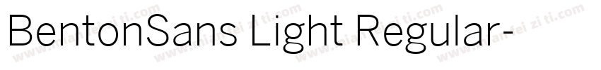 BentonSans Light Regular字体转换